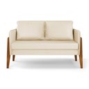 Ver imagem 5 de Sofá Namoradeira Lana Corino Base de Madeira - D’Rossi Bege