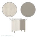 Ver imagem 7 de Balcão Canto Reto de Cozinha com Tampo 95 Cm 1 Porta de Abrir 1 Prateleira Linea Luciane Móveis