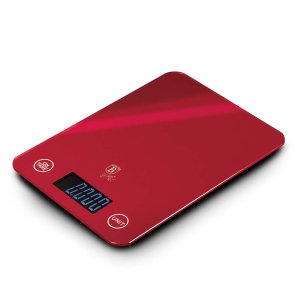 Balança Digital Cozinha 5kg a Pilha Burgundy Berlinger Haus Precisao Dietas Fitness Pesar Alimentos