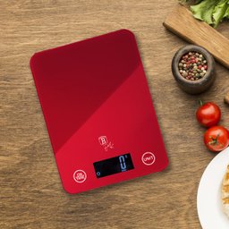 Balança Digital Cozinha 5kg a Pilha Burgundy Berlinger Haus Precisao Dietas Fitness Pesar Alimentos - 4