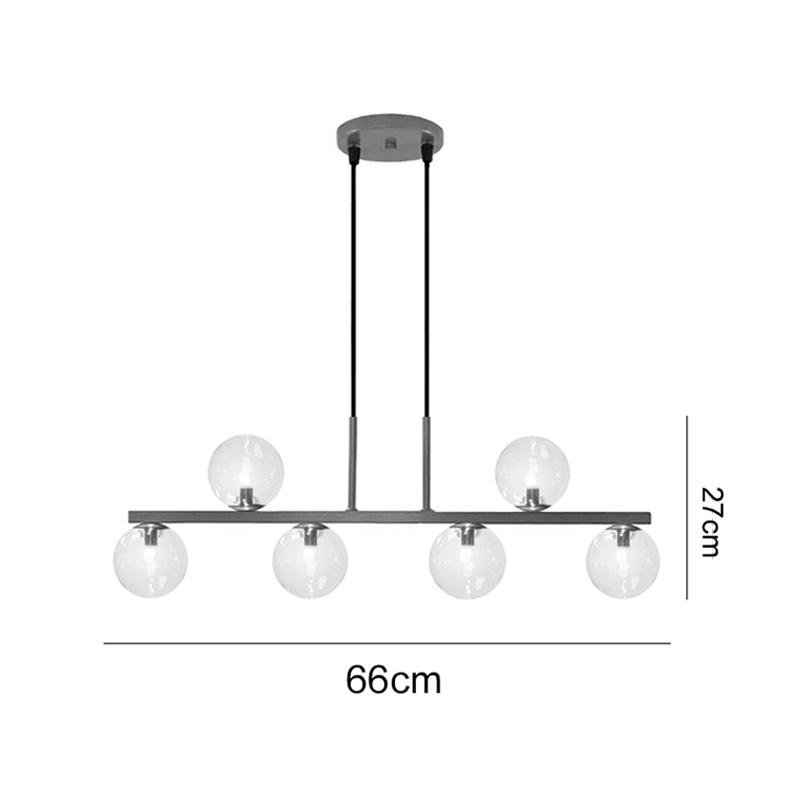 Pendente Jabuti UP Cobre com Globos Âmbar para 6 Lâmpadas G9 de LED - 6