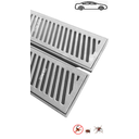 Ver imagem 1 de Grelha Ralo Linear Reforçado 15x100 modelo Diagonal com Tela Anti Insetos ( 2 peças 50cm) Aluminio -
