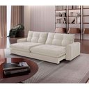 Ver imagem 1 de Sofá Firenze Linho 02 Módulos de 120cm B25cm Meu Sofá Online A302 Linho Branco