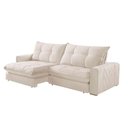 Ver imagem 3 de Sofá Firenze Linho 02 Módulos de 120cm B25cm Meu Sofá Online A302 Linho Branco