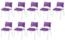 Ver imagem 2 de Cadeira Iso Base Branco Escola, Escritório Violeta Kit 9 Un