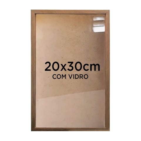 Moldura Quadro Caixa 3cm 20x30cm Foto Poster Ilustração com Vidro - Várias Cores Tacolado Moldura Ca