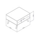 Ver imagem 5 de Conjunto Mesa de Centro e 2 Mesas Laterais com Nicho e Gaveta Branco