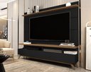Ver imagem 1 de Conjunto Painel com Rack 1,8 Vivare Wood Black/Freijó - Giga