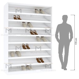 SAPATEIRA MÓDULO CLOSET 48 PARES PARA SAPATOS 100% MDF M513.B MUNDI MOVEIS - 5