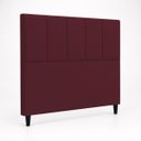 Ver imagem 6 de Cabeceira Classic Casal 140cm para Quarto Cama Decorativa Moderna Elegante Suede Bordô