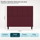 Ver imagem 4 de Cabeceira Classic Casal 140cm para Quarto Cama Decorativa Moderna Elegante Suede Bordô
