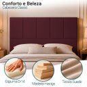 Ver imagem 2 de Cabeceira Classic Casal 140cm para Quarto Cama Decorativa Moderna Elegante Suede Bordô
