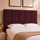 Ver imagem 1 de Cabeceira Classic Casal 140cm para Quarto Cama Decorativa Moderna Elegante Suede Bordô