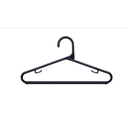 Ver imagem 1 de Kit Cabide Fixo Fino Preto 100 Unid