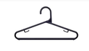 Ver imagem 1 de Kit Cabide Fixo Fino Preto 100 Unid