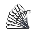 Ver imagem 2 de Kit Cabide Fixo Fino Preto 100 Unid