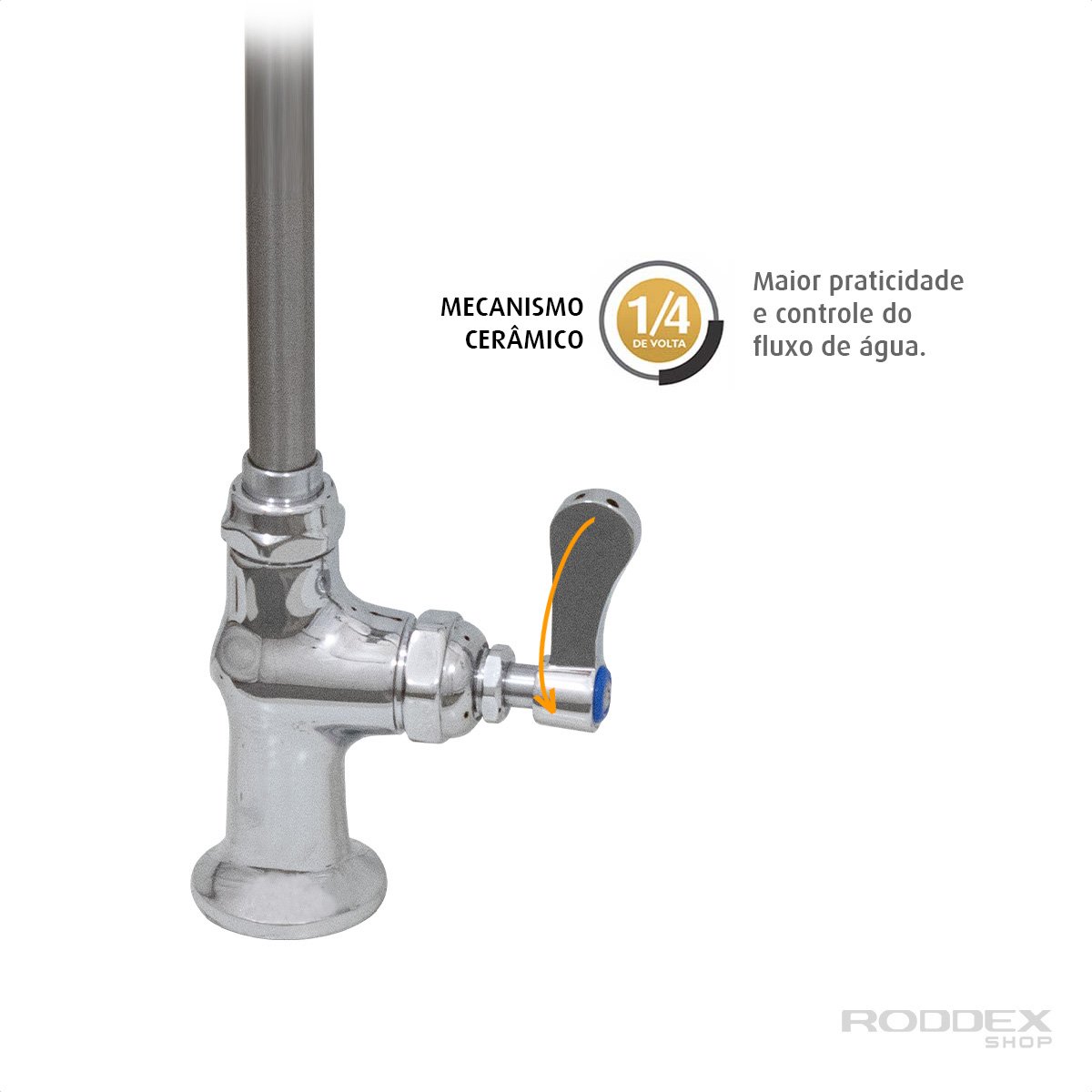 Torneira Industrial Esguicho Bancada Cozinha Hospitais Pré Lavagem Profissional Pre Rinse - 5