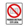 Placa Proibido Obstruir Este Local - P5 - 1