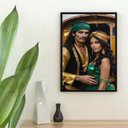 Ver imagem 1 de Quadro Cigana Esmeralda e Cigano Wladimir 33x24cm - com Vidro:moldura Preta