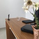 Ver mais imagens de Conjunto para Escritório 6 Pessoas Kit 6 Mesas Operacionais 1250 com Gavetas Marrom/Freijó/Branco Artany