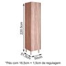 Paneleiro 1 Porta 50cm Em MDF Kali Premium 12229x1 Carvalho Arezzo Rust Nicioli - 2