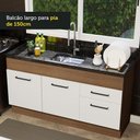 Ver imagem 6 de Balcão De Pia 150 Cm 2 Portas E 2 Gavetas Rustic/branco