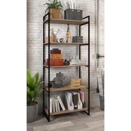 Estante de Lavanderia Premium de Aço Preto com Prateleiras - 2