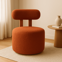 Ver imagem 1 de Poltrona Orgânica Chloe para Sala de Estar e Recepção Boucle:Terra-Cota