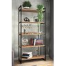 Estante Estilo Industrial Premium Aço C 5 Prateleiras de Madeira - 1