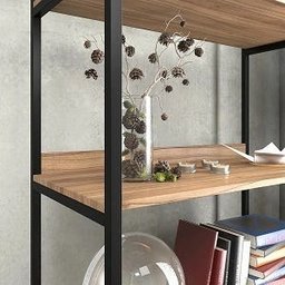 Estante Estilo Industrial Premium Aço C 5 Prateleiras de Madeira - 6