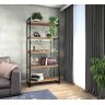 Estante Estilo Industrial Premium Aço C 5 Prateleiras de Madeira - 3