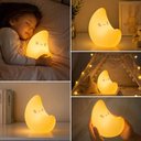Ver mais imagens de Luminaria Lua LED Abajur Infantil Luz Noturna Mesa Decoracao Cabeceira Quarto Bebe Crianca Luz Suave