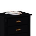 Ver imagem 4 de Mesa de Cabeceira 4 Gavetas Pés Luiz Xv Hannover 60817 - Preto