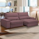 Ver imagem 5 de Sofá Retrátil Reclinável Living 280cm Nápoles F04 Veludo Lilás