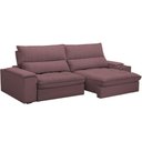 Ver imagem 1 de Sofá Retrátil Reclinável Living 280cm Nápoles F04 Veludo Lilás