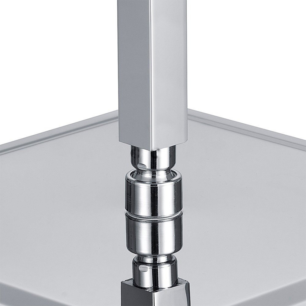 Chuveiro Ducha Inox 20x20 Suporte Teto Quadrado Slim Piscina Banheira Area Externa Banheiro Luxo - 8