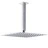 Chuveiro Ducha Inox 20x20 Suporte Teto Quadrado Slim Piscina Banheira Area Externa Banheiro Luxo - 9