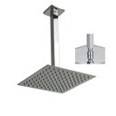Ver imagem 1 de Chuveiro Ducha Inox 20x20 Suporte Teto Quadrado Slim Piscina Banheira Area Externa Banheiro Luxo