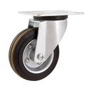 Ver imagem 1 de Rodizio Giratório 3 Média 60kg Núcleo Chapa Borracha Preta