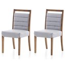 Ver imagem 4 de Conjunto Mesa Jantar Namur Retangular Tampo Barril 170x100 + Cadeiras Tienen Encosto Estofado -