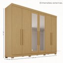 Ver imagem 3 de Guarda-Roupa Casal 100% MDF com 6 Portas e 6 Gavetas 274cm Multimóveis Madeirado