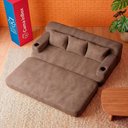 Ver imagem 2 de Sofá Cama Nami 1,88m Xpand Tech Tecido Velourê Marrom Cama Inbox