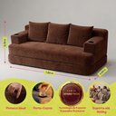 Ver imagem 3 de Sofá Cama Nami 1,88m Xpand Tech Tecido Velourê Marrom Cama Inbox