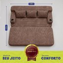 Ver imagem 4 de Sofá Cama Nami 1,88m Xpand Tech Tecido Velourê Marrom Cama Inbox