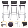 Kit 3 Banquetas Alta Banco para Balcão Junco Preto Àrea Gourmet Ilha Bancada bares Churrasqueira - 1