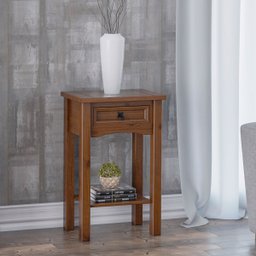 Aparador de Sala Rústico 100% Madeira 1 Gaveta Imperial Imbuia Fosco - 5