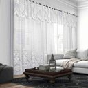 Ver imagem 1 de Cortina Sala Quarto 3,50 larg x 2,20 alt Renda Branca