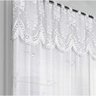 Cortina Sala Quarto 3,50 larg x 2,20 alt Renda Branca - 2