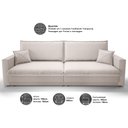 Ver imagem 3 de Sofá Tango 1,80m sem Caixa, Retrátil e Reclinável Velosuede Areia - Netsofás