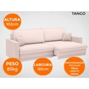 Ver mais imagens de Sofá Tango 1,80m sem Caixa, Retrátil e Reclinável Velosuede Areia - Netsofás